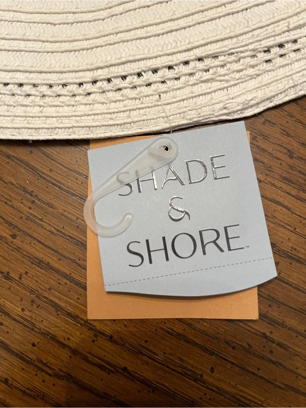 Shade & Shore White Straw Sun Hat, new with tags - Picture 6 of 9
